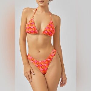 Blackbough Swim Martini Triangle Top & Martini High Rise Cheeky Bottoms Set